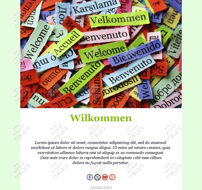 Begrüßen Sie Ihre Kund*innen mit dieser Vorlage