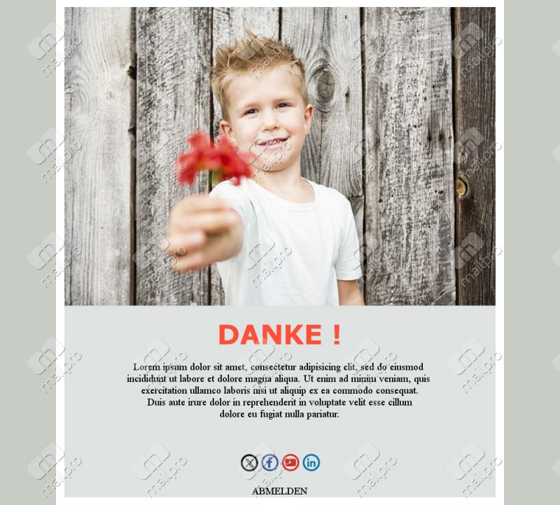 Template Email Danke Anmeldung