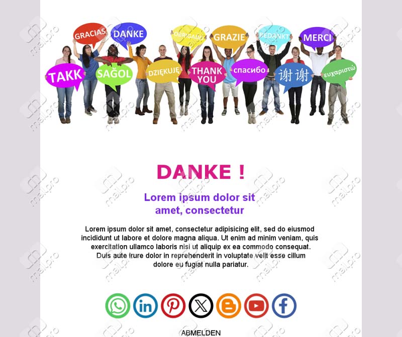 Template Email Danke Team