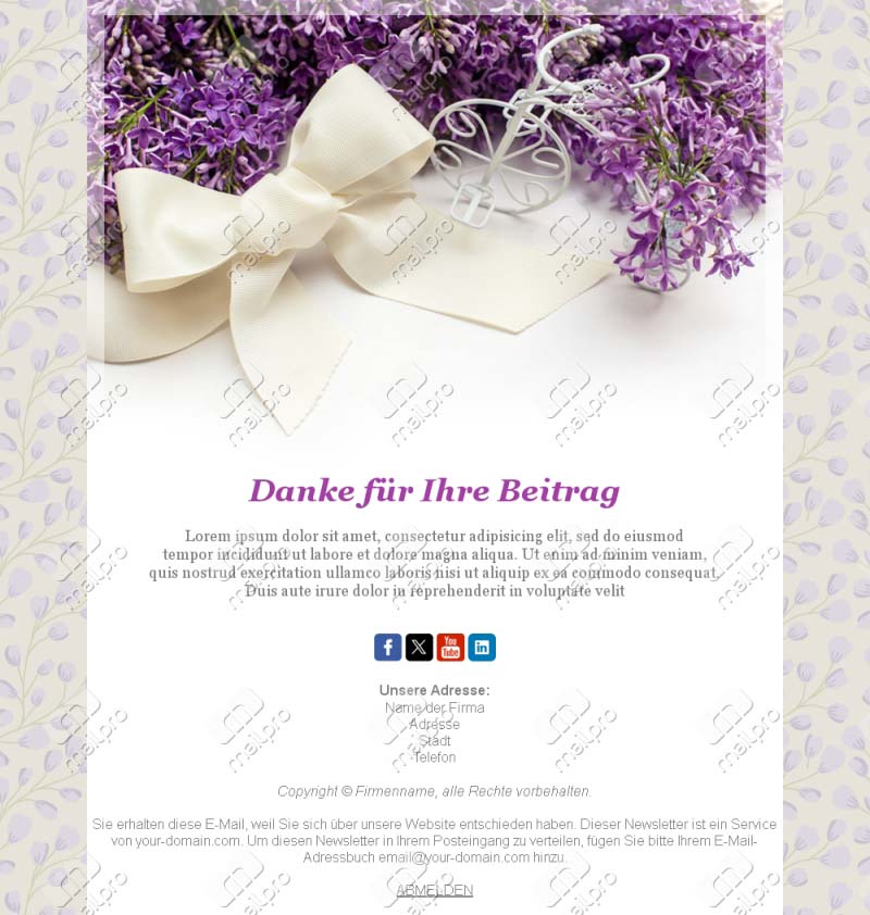 Template Email Danke Abonnement