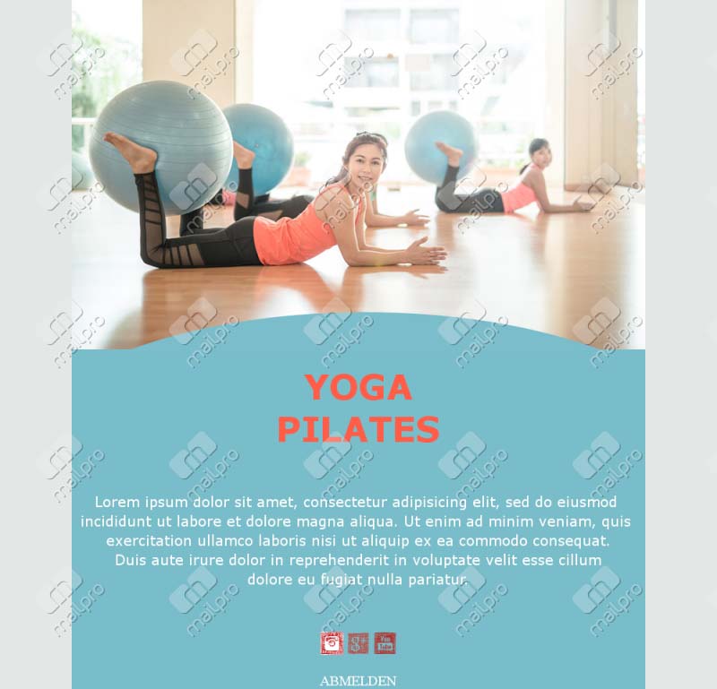 Template Email Yoga Wellness