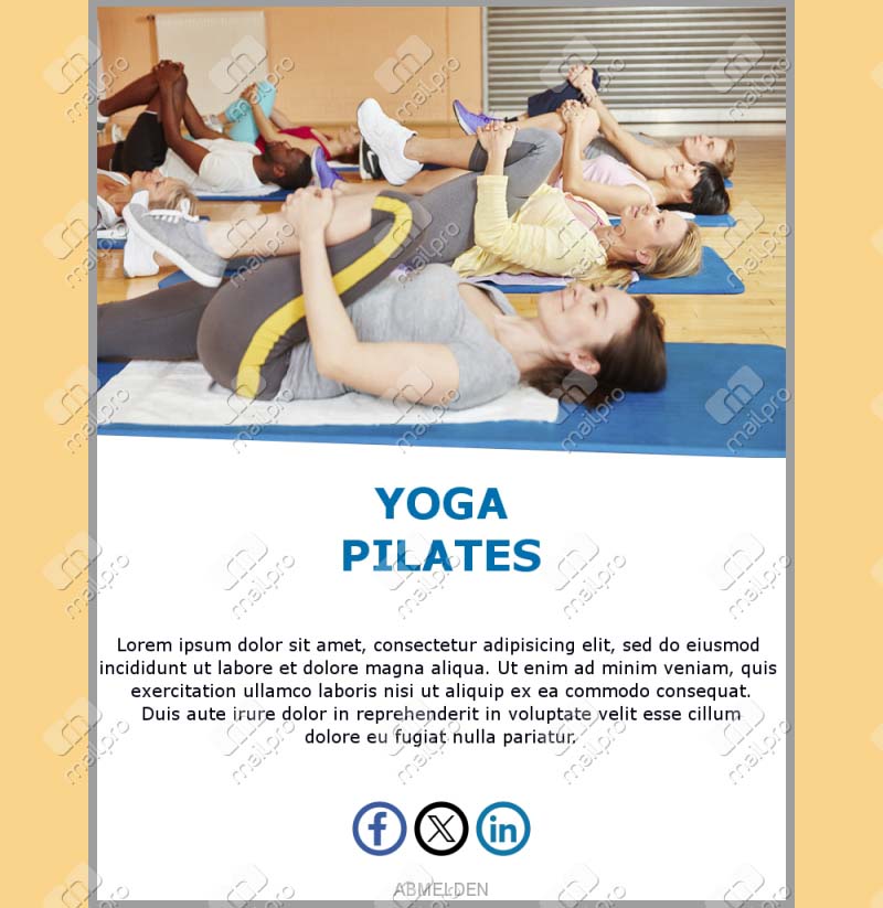 Template Email Pilates Energy