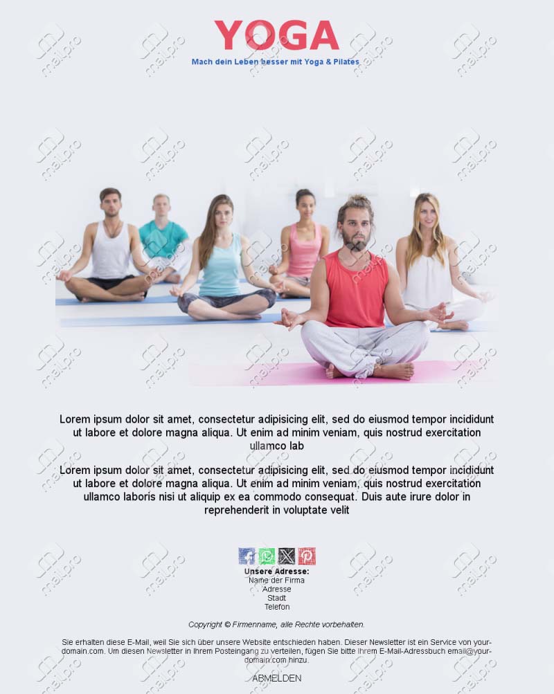 Template Email Pilates Balance