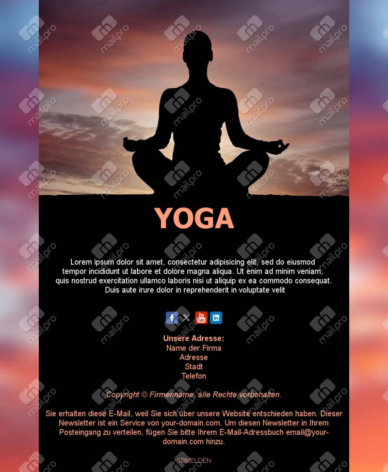 Template Email Yoga Flow Design