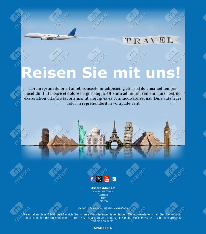 Template Email Fitness Routine