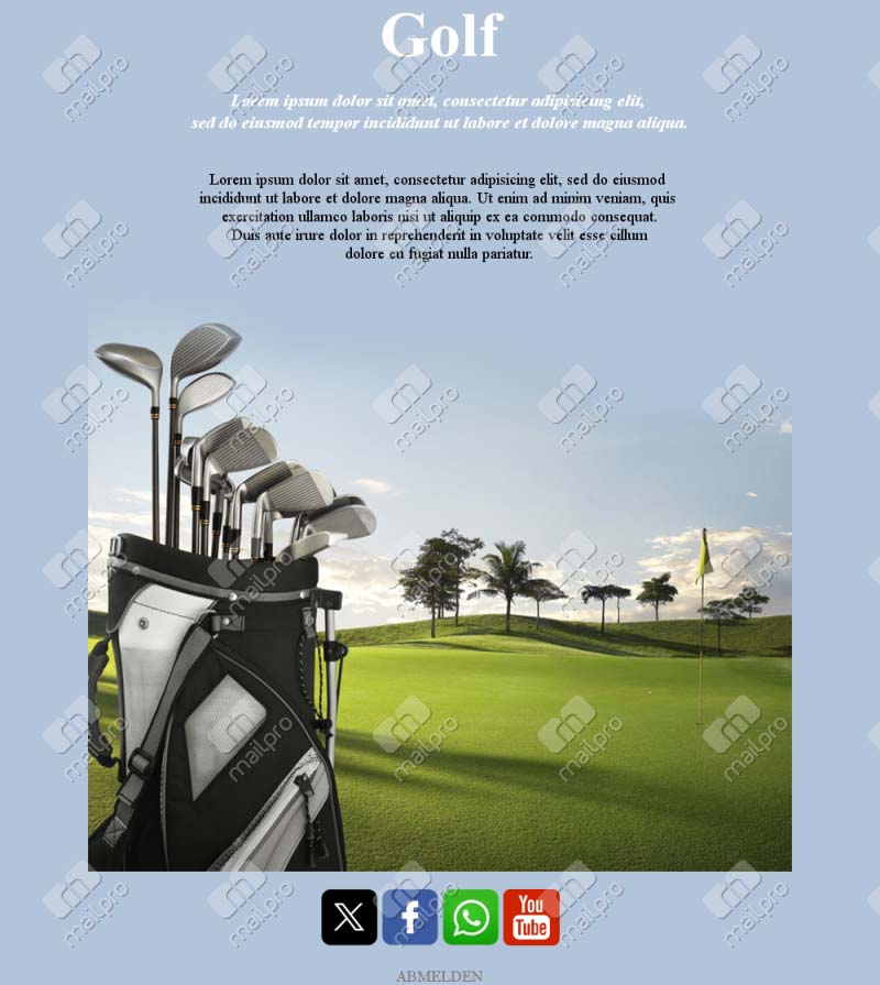 Golf Club Template
