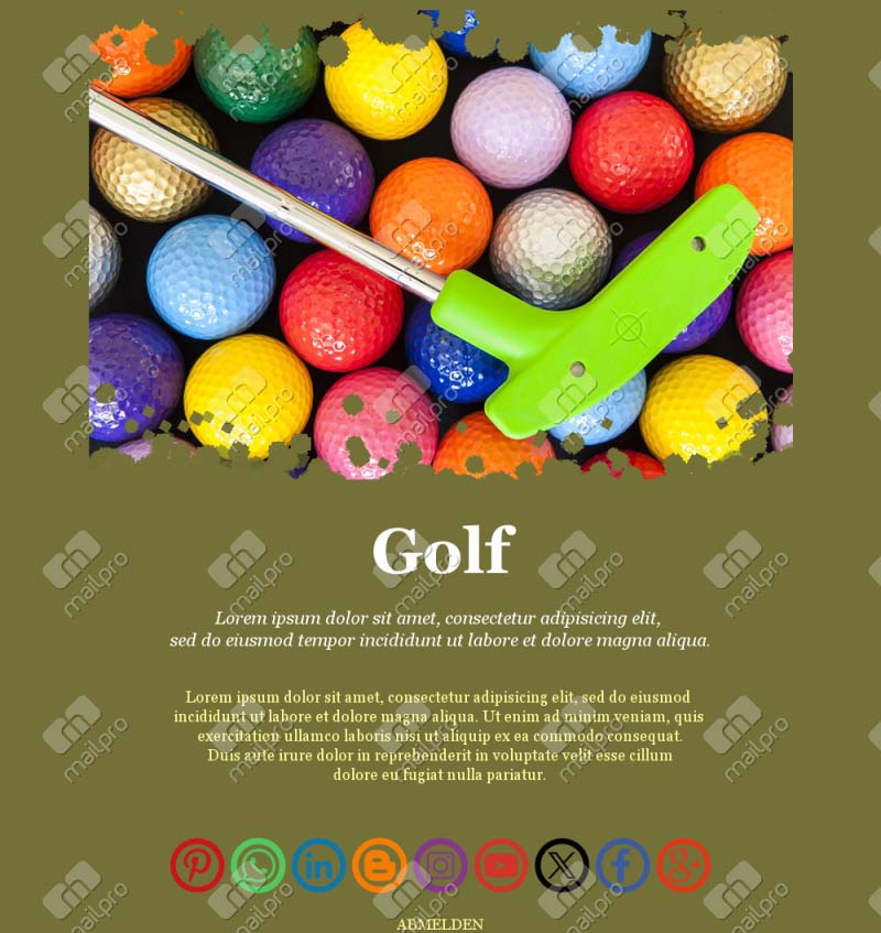 Golf Event Newsletter