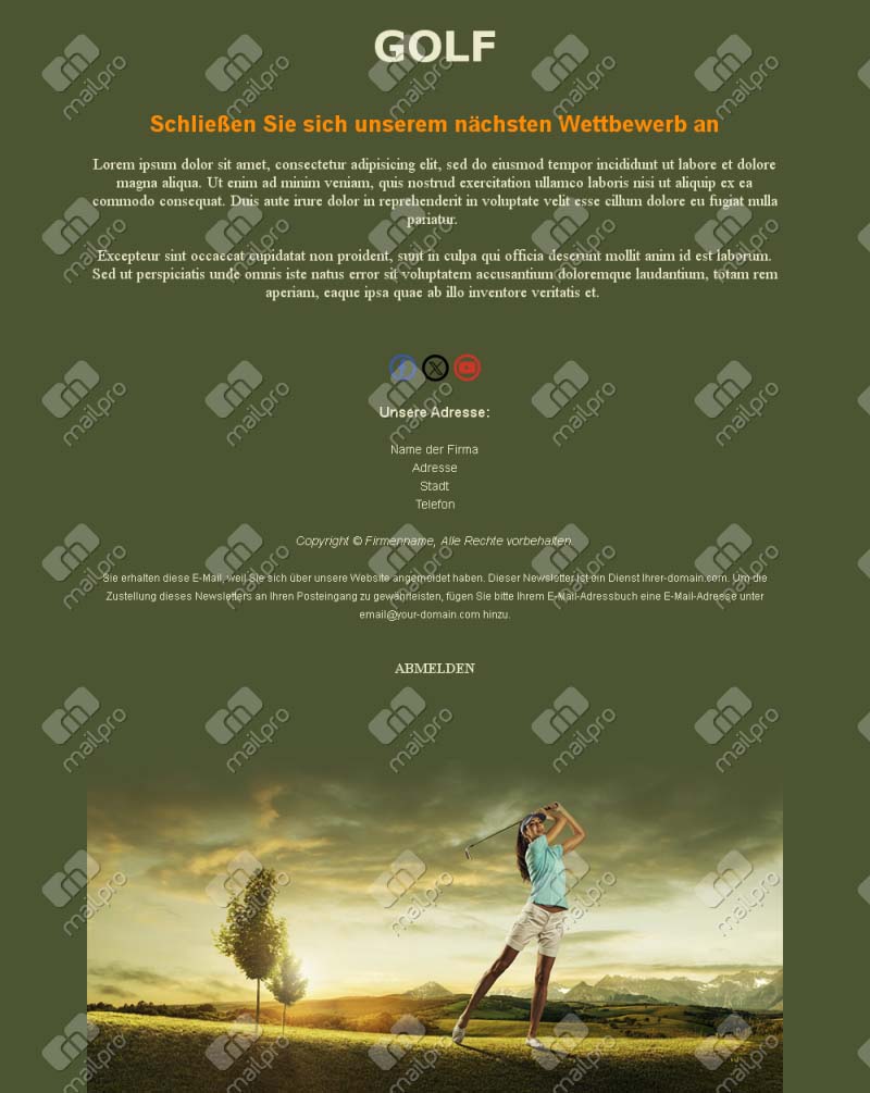 Golf Offers Template