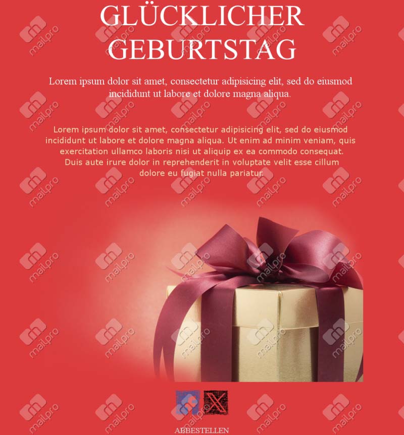 mail Kundengeburtstag 	