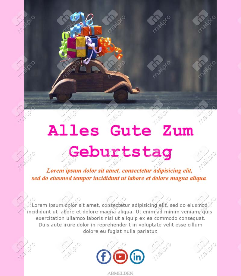 Email Geburtstag Angebote