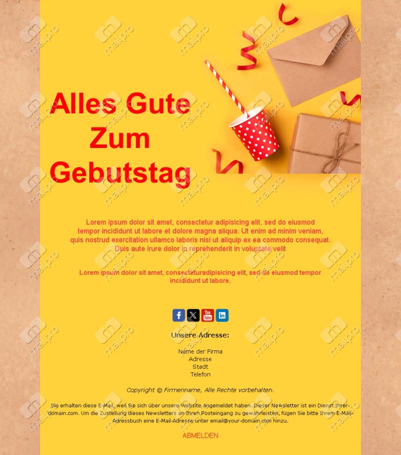 Email Geburtstagskampagne