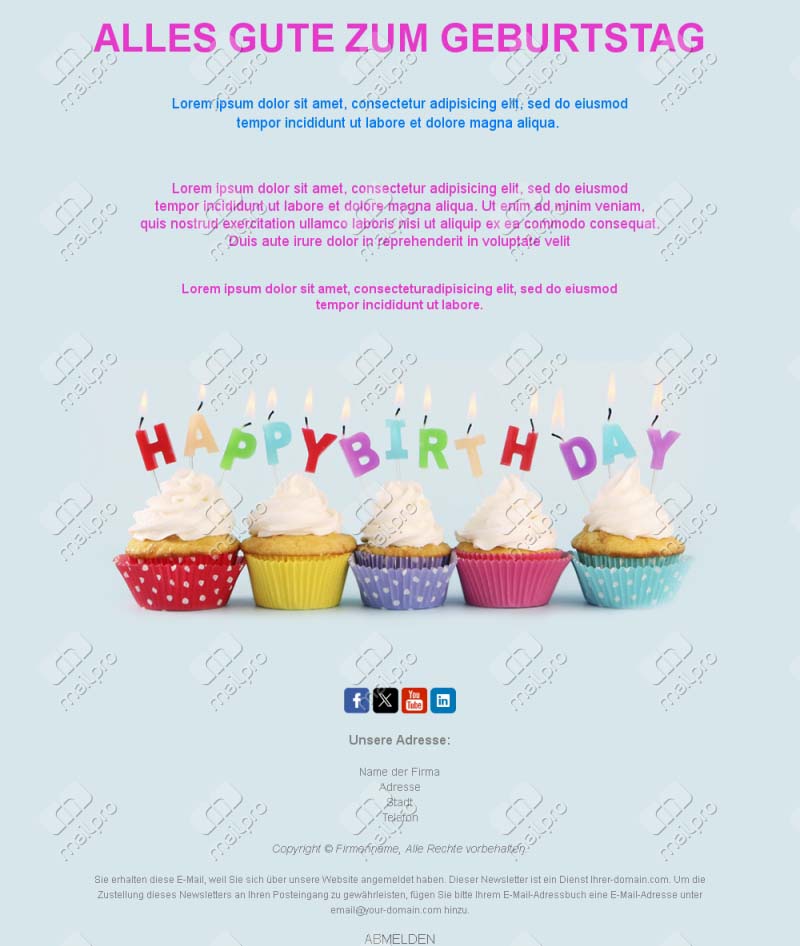 Email Geburtstagsgrüße