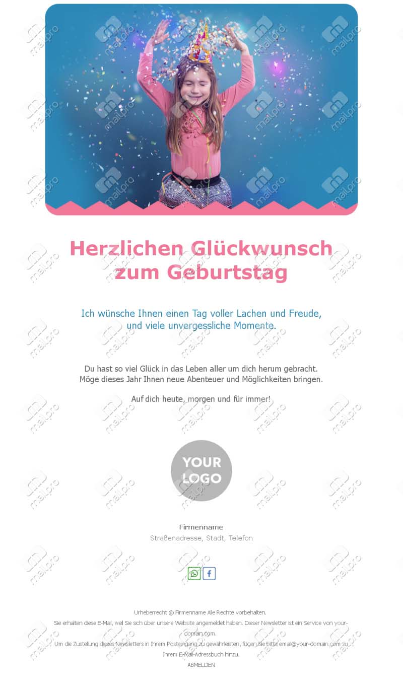 Automatisierte Geburtstags-E-Mail-Vorlage