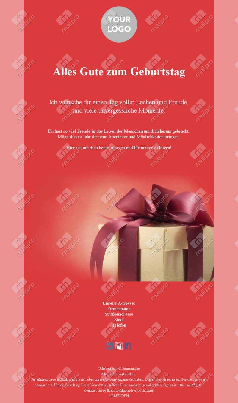 Feiern Sie den Geburtstag