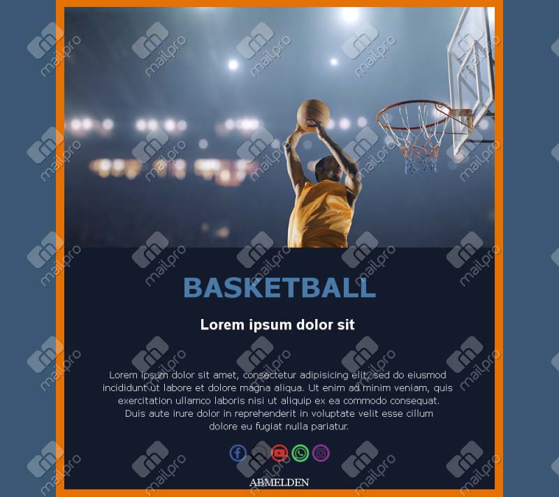 Basketball E-Mail Vorlagen