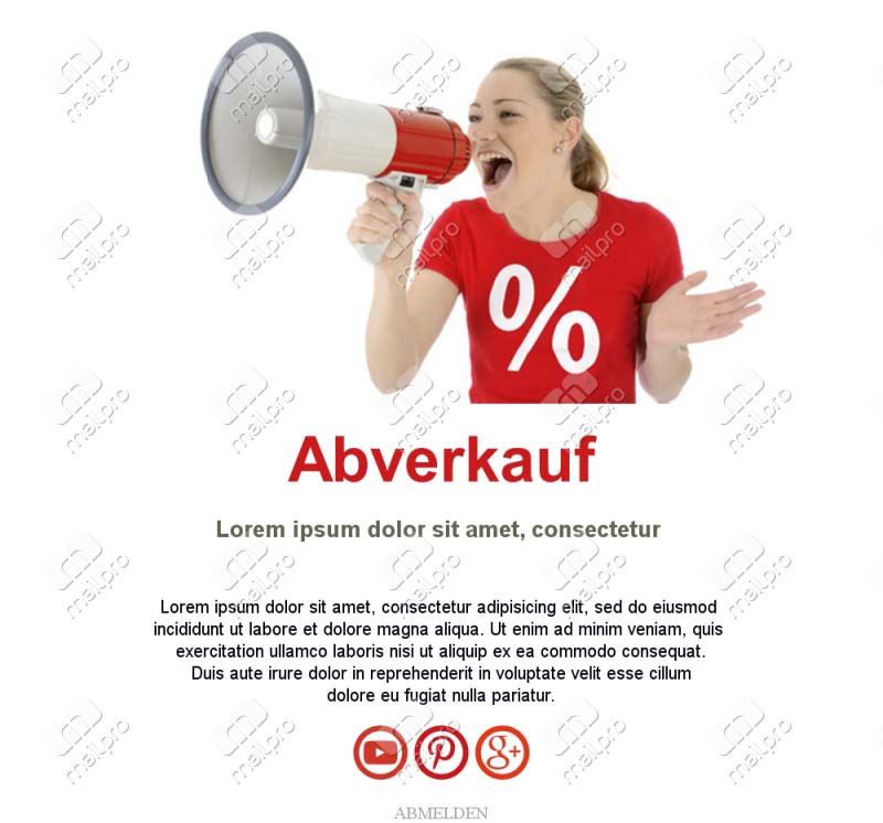 Email Sonderangebot Deutschland