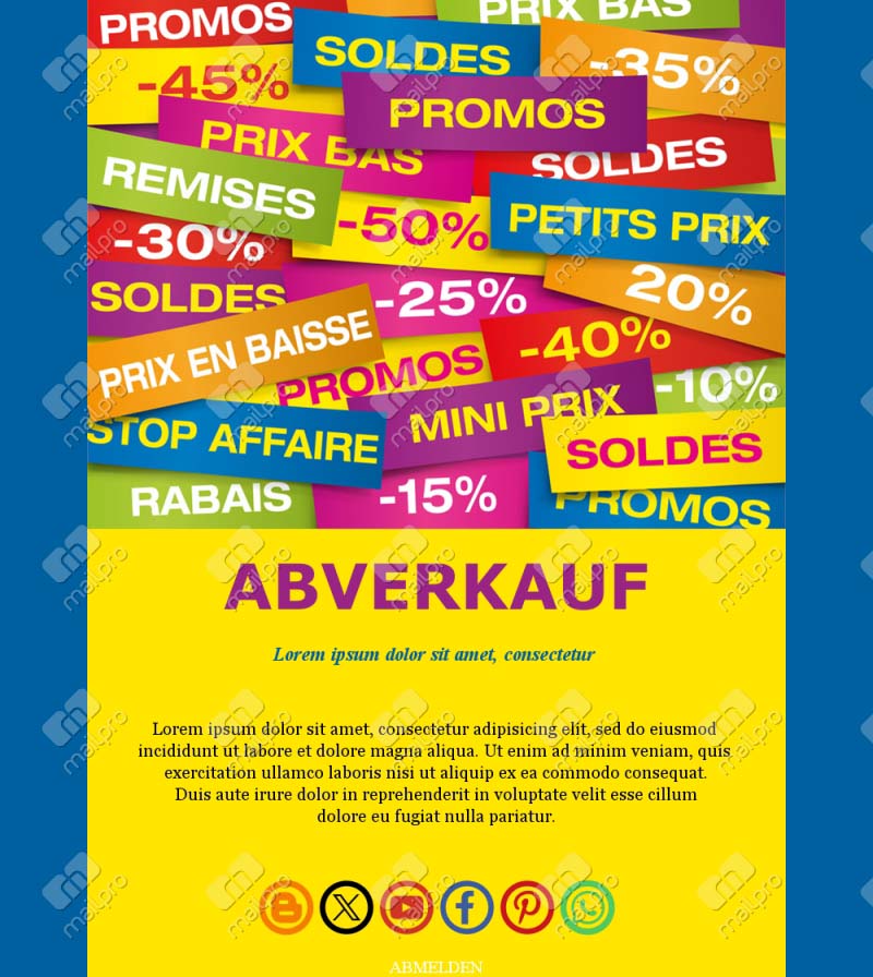 Email Verkaufspromotion