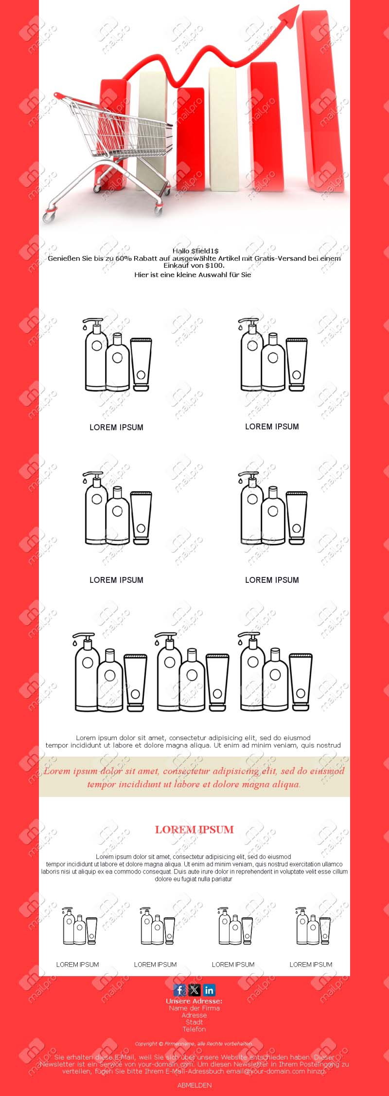 Email Verkaufsaktion Deutschland