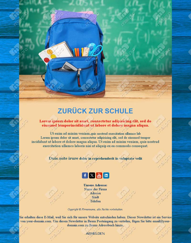 Email Schulnews Modern