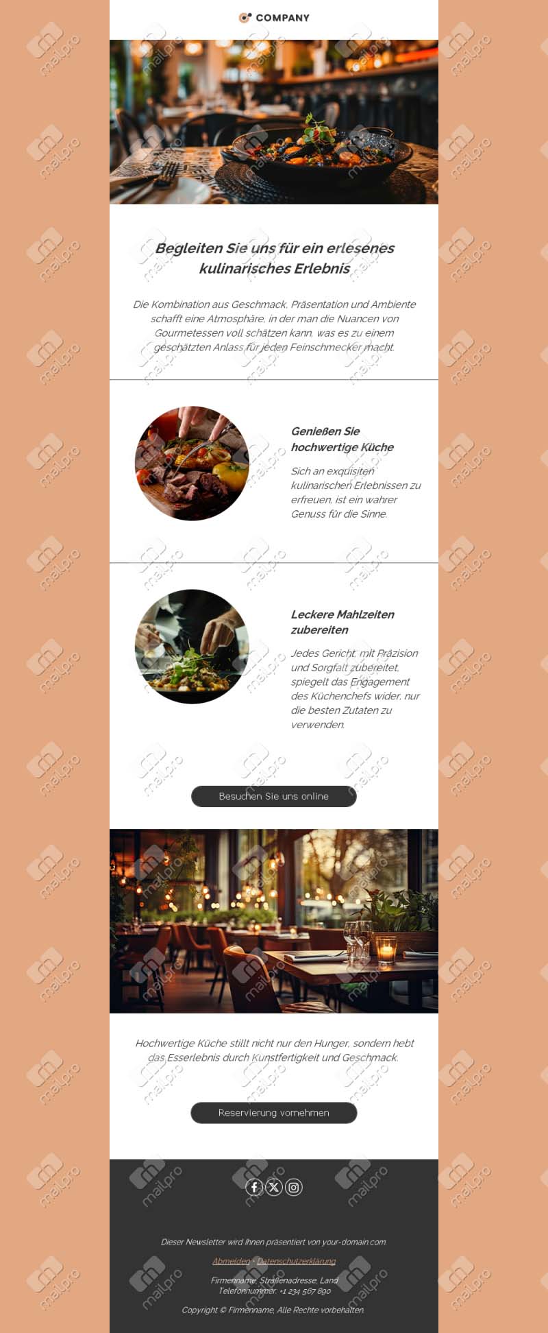 Restaurant Highlight E-Mail