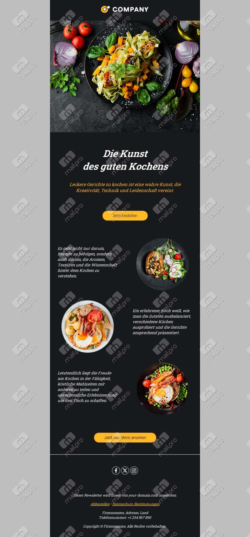 Restaurant Vorlage mit Flair