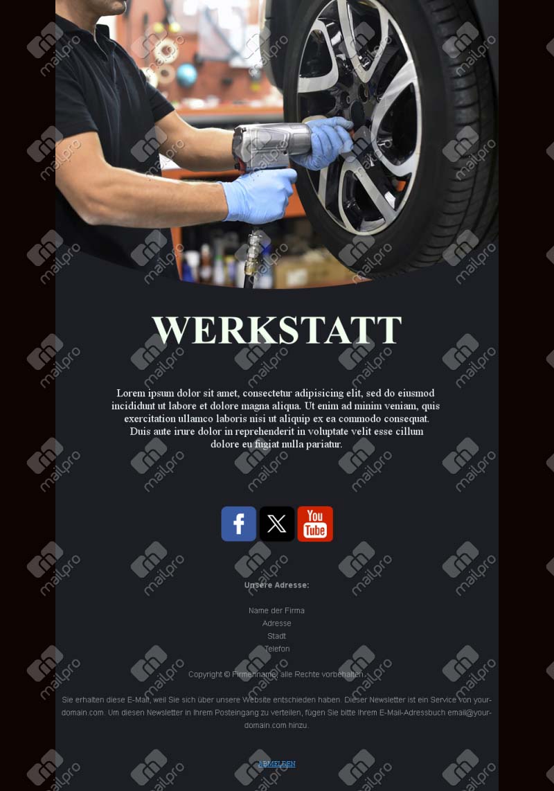 Auto Service Business Email