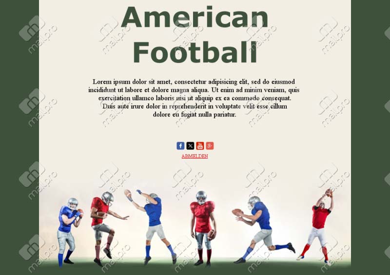 Spielankündigungen Football