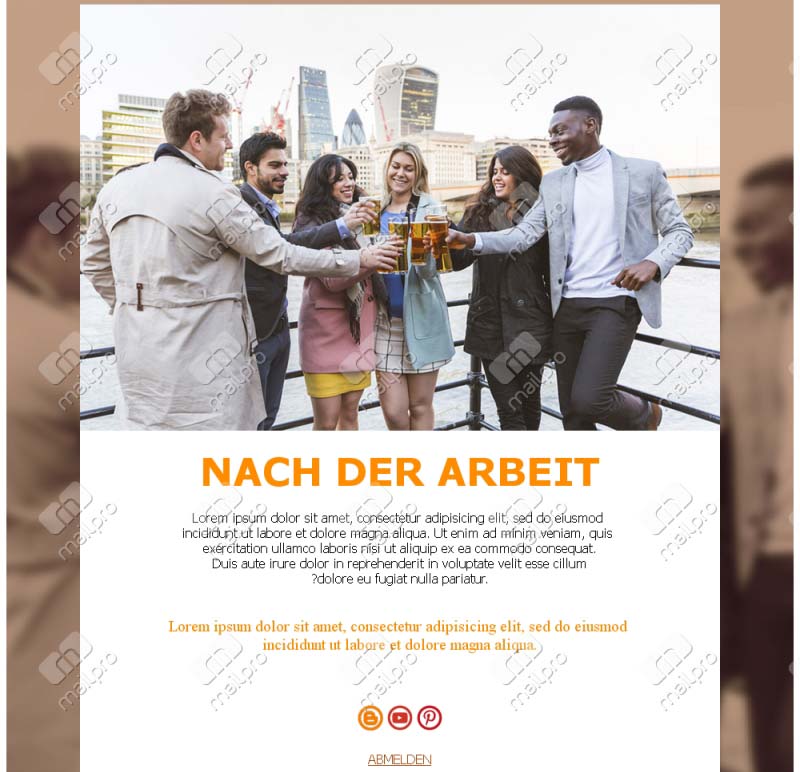 Einladungen zur Abendparty 