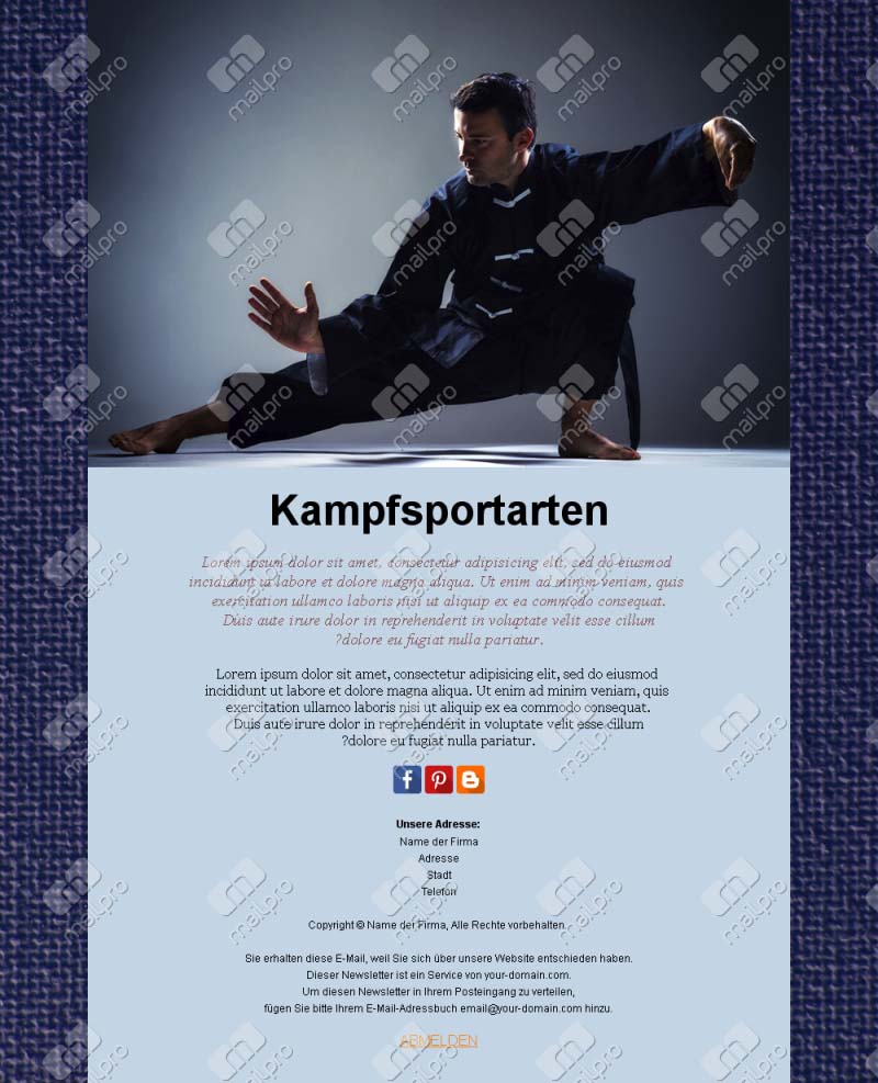 Kampfkunst Newsletter