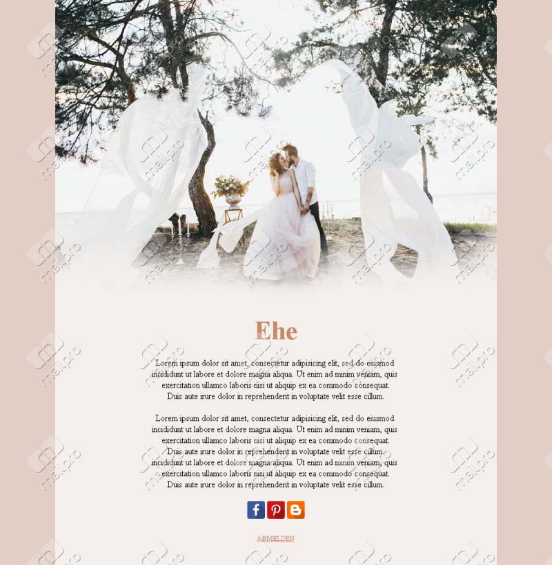 Elegante Hochzeitsemails