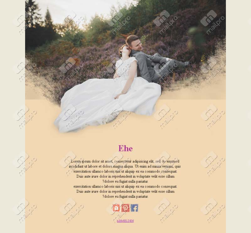 Romantische Hochzeitsdesigns