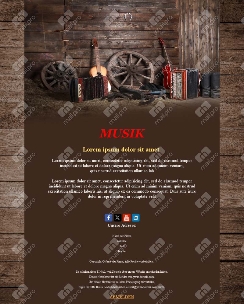 Kreative Musik-Emails