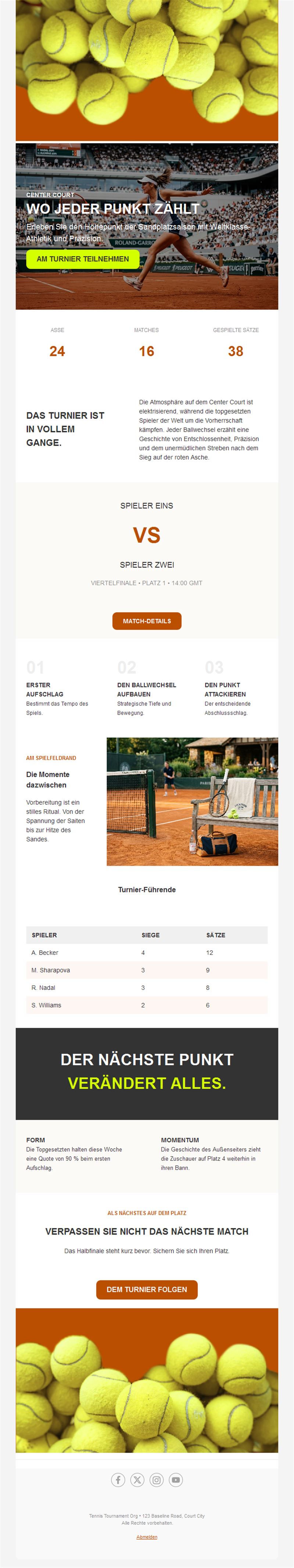 Exciting Tennis Match Templates