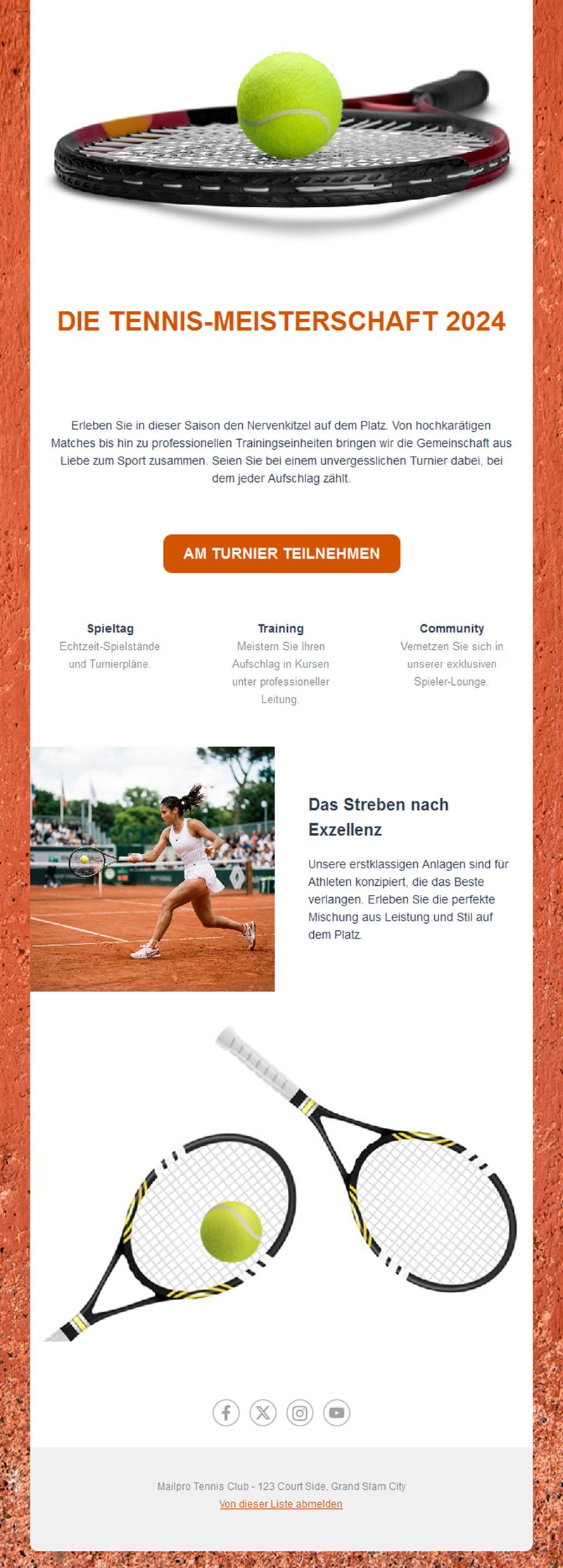 Exciting Tennis Match Templates