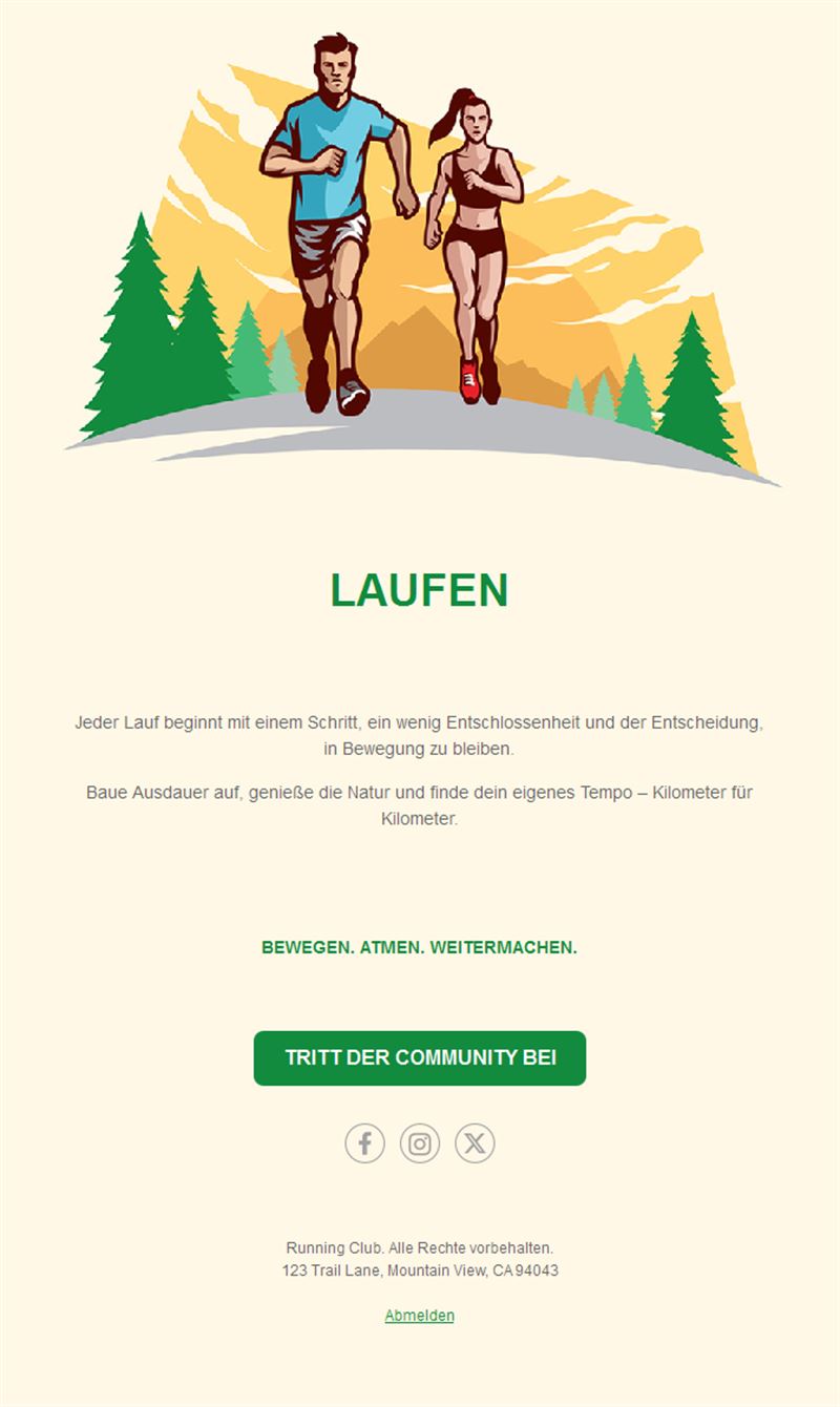 Energizing Running Event Templates