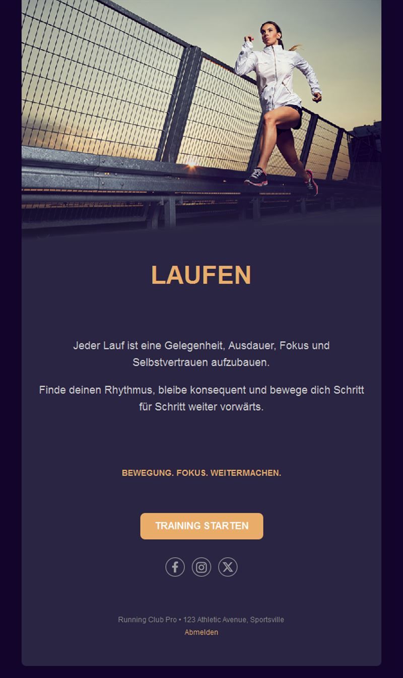 Energizing Running Event Templates