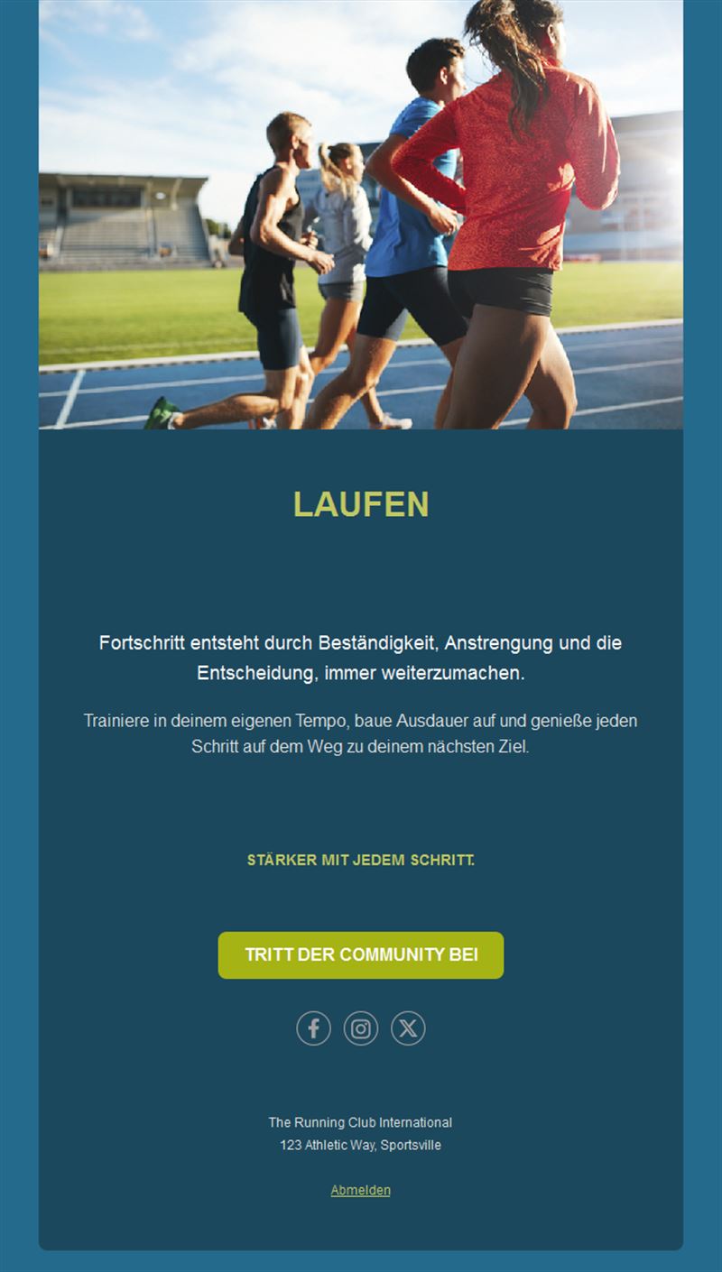 Energizing Running Event Templates