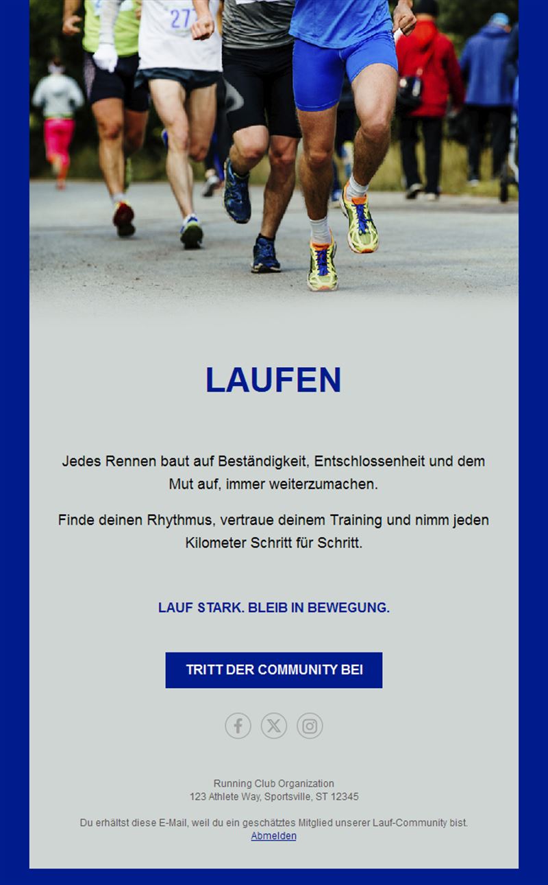 Energizing Running Event Templates