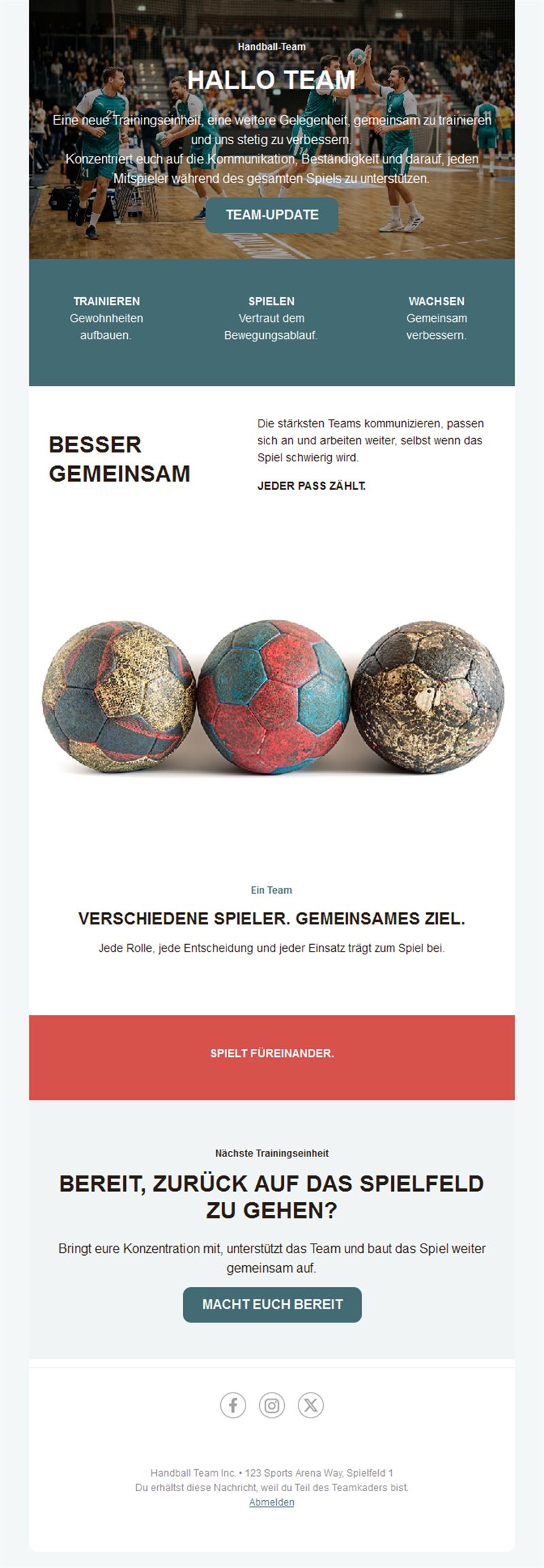 Handball Fan Emails