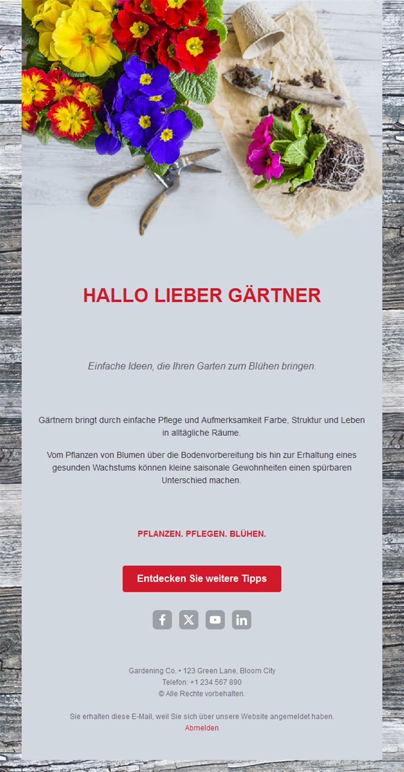 Planting Inspiration Emails