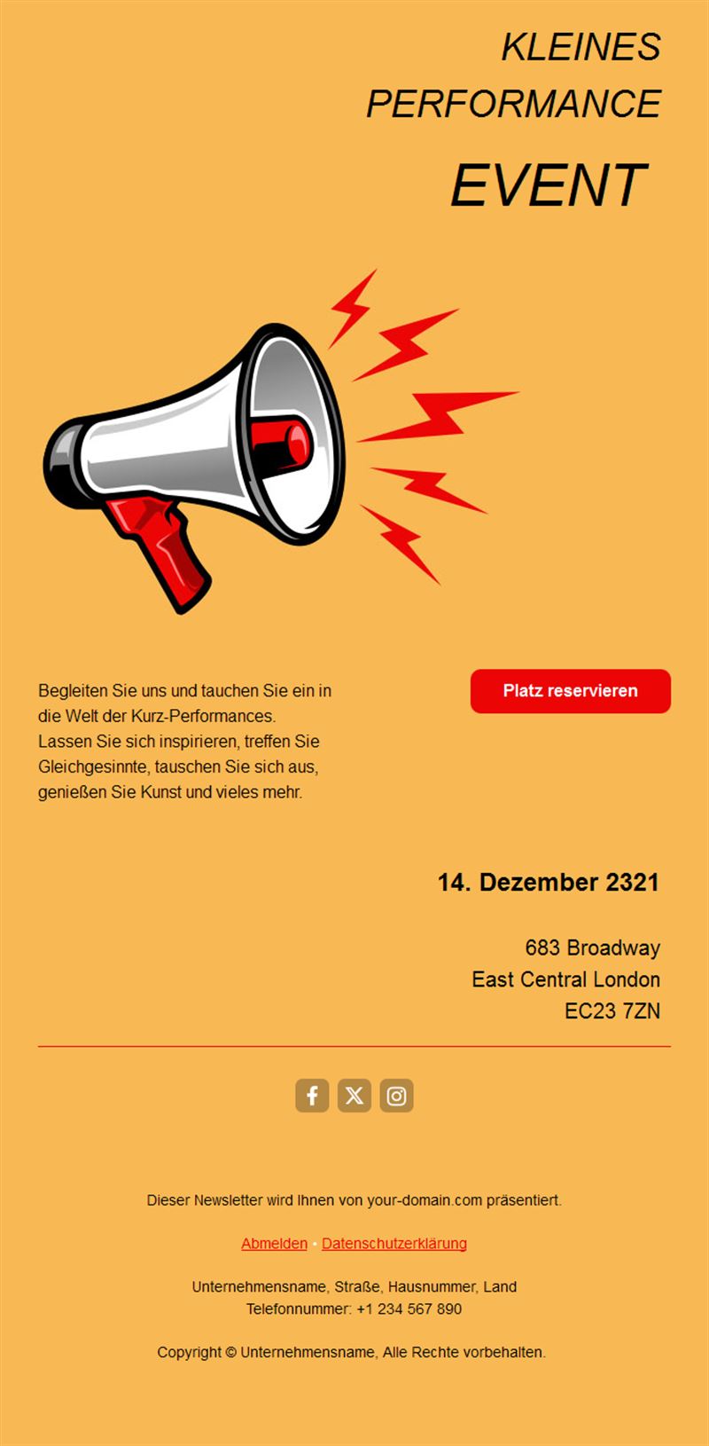Event Invitation Email Template for Customers