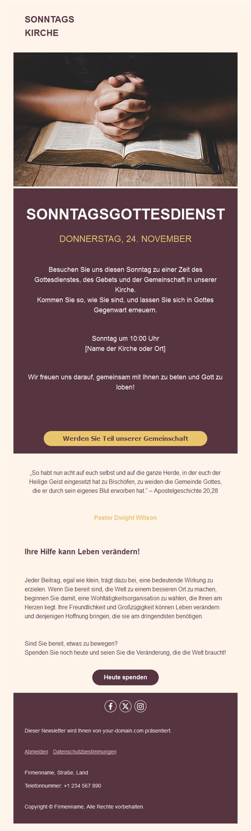Community Faith Update