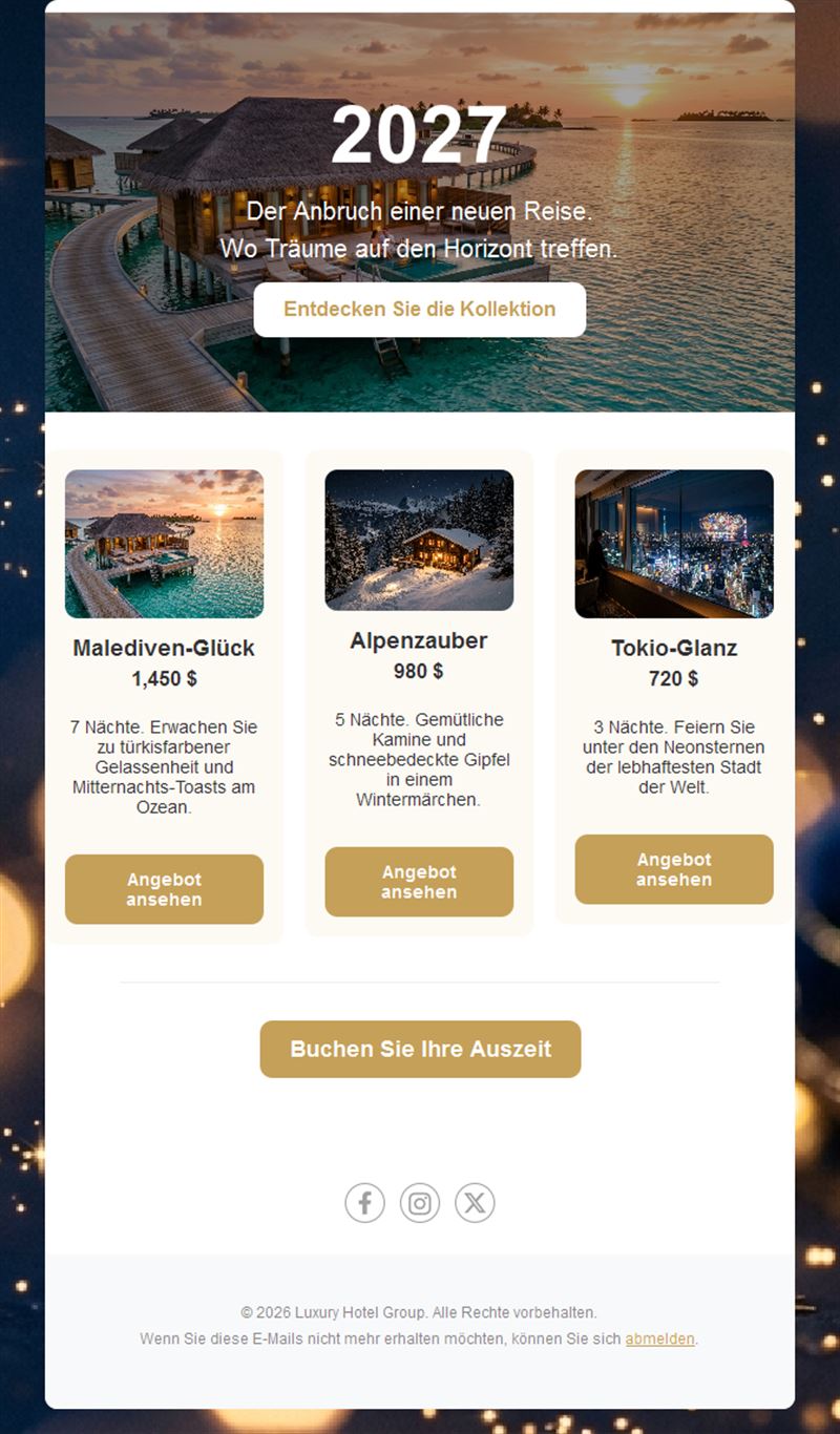 New Year 2027 Getaways