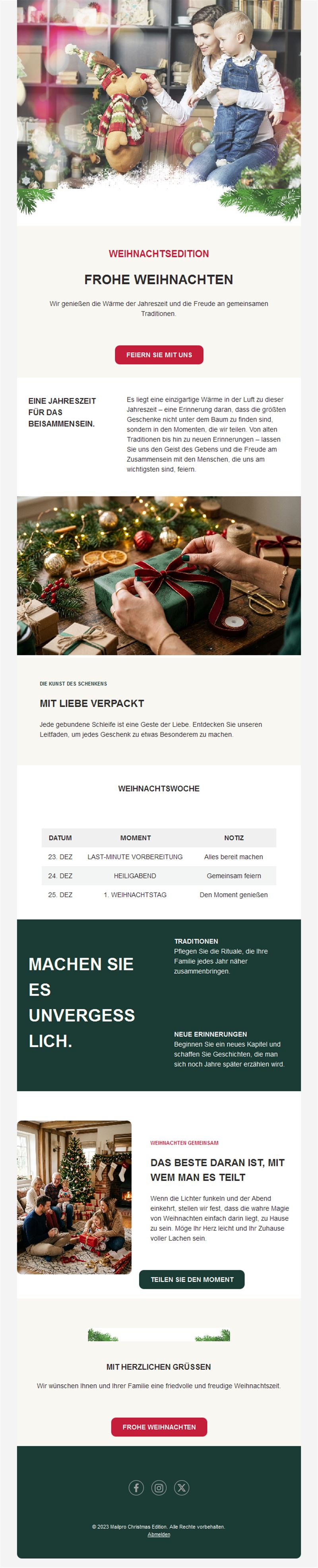 Holiday Email Designs