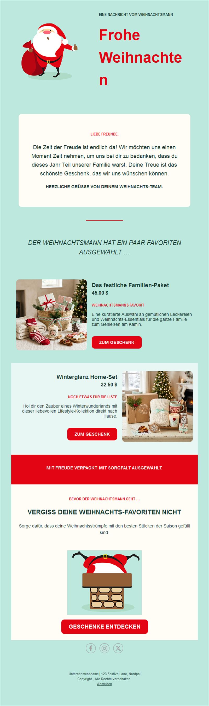 Warm Holiday Email Templates
