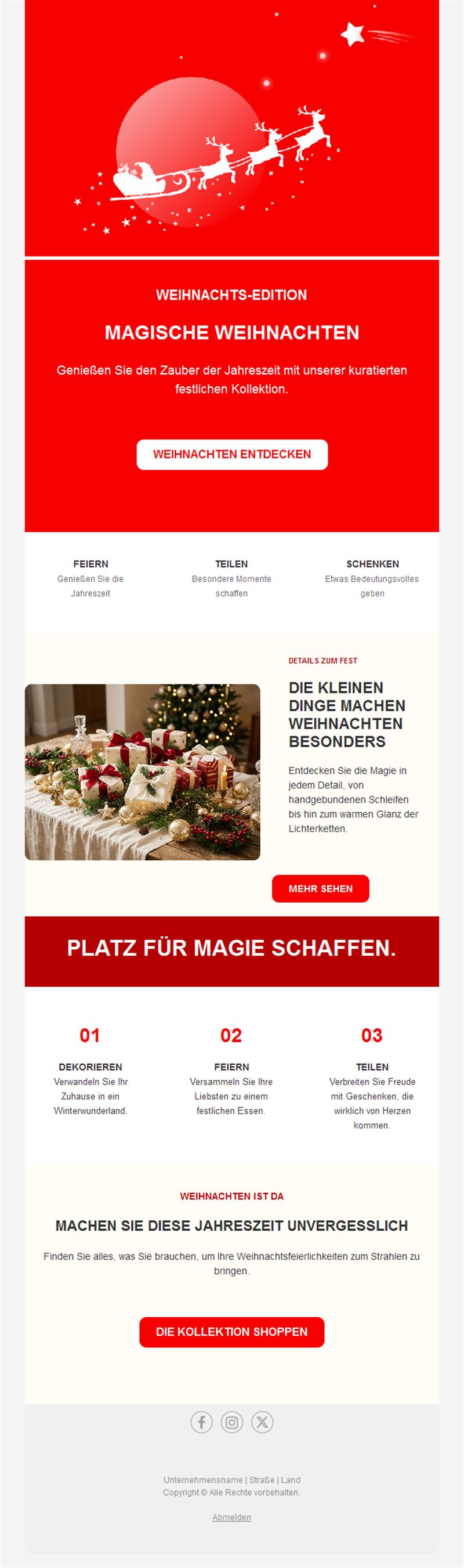 Christmas Celebration Email