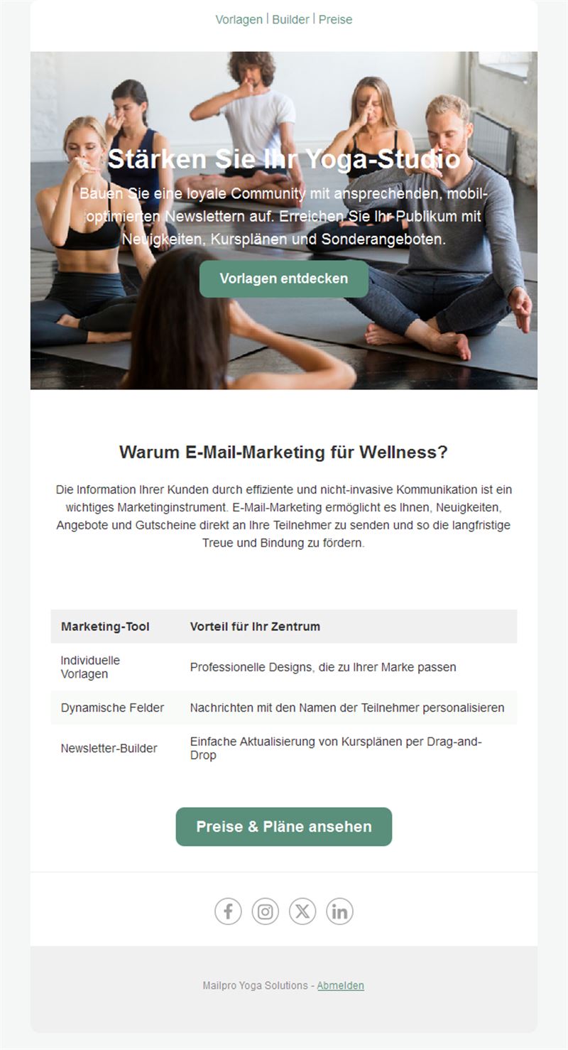 Yoga & Pilates Email Tips