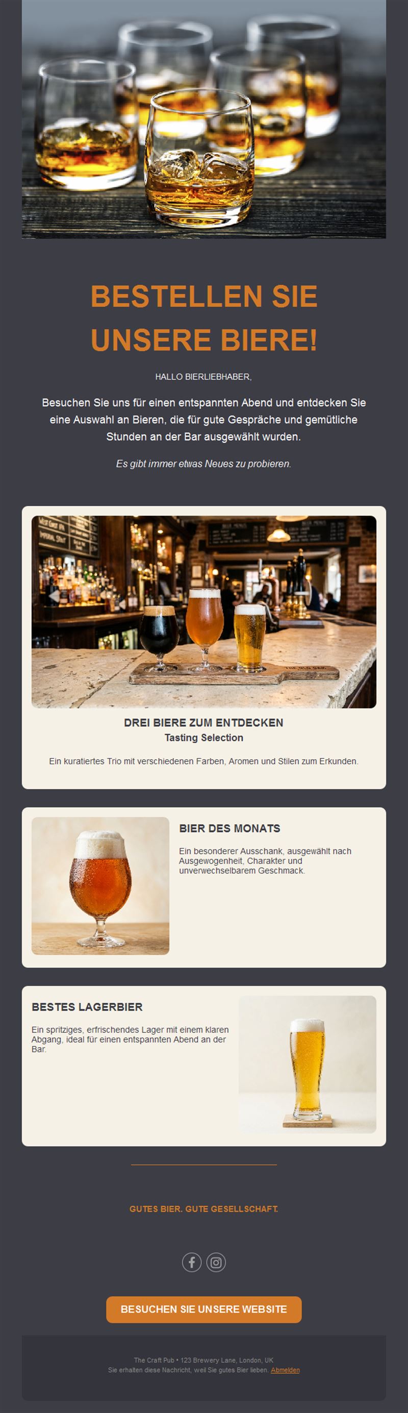 Bar Favorites Email Layouts