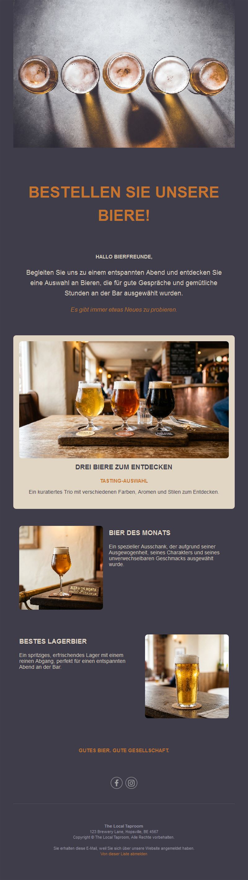 Drink Promo Email Layouts