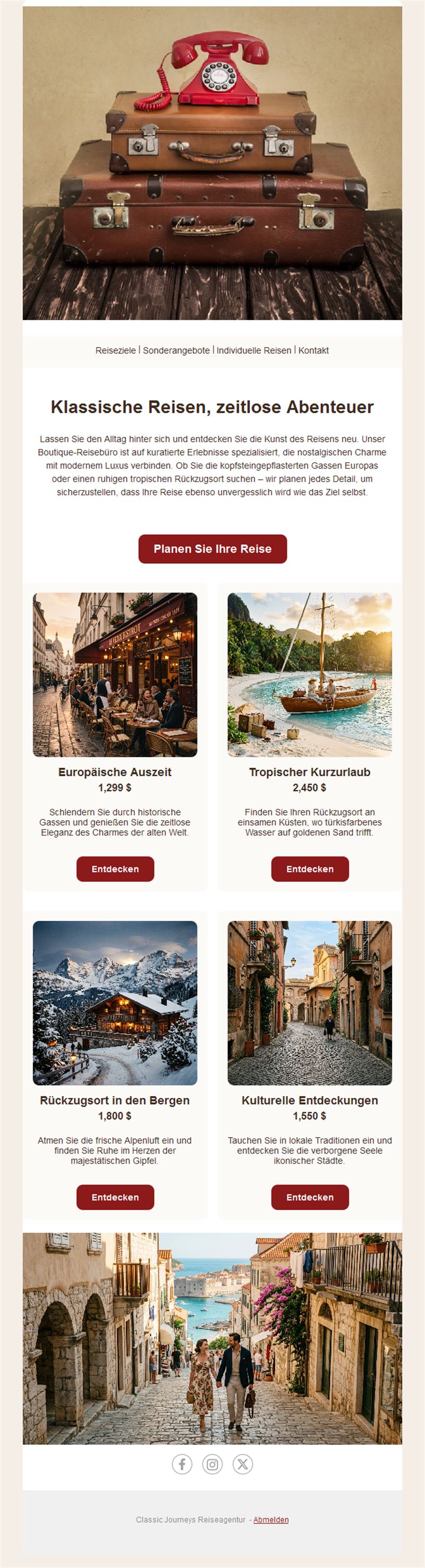 Travel Newsletter Emails